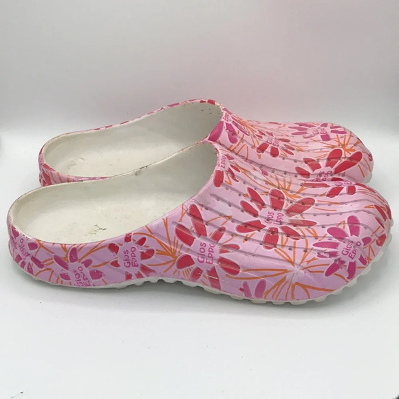 Gioseppo pink floral print plastic slides, 9 - Picture 5 of 8